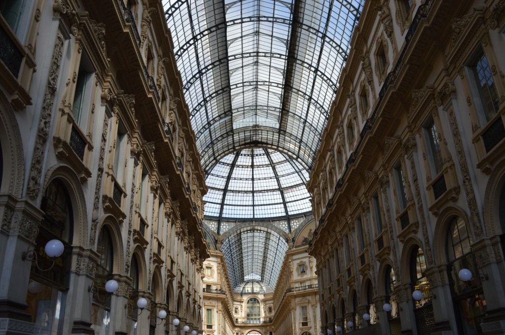 Glass dome and architecture of Galleria Vittorio Emanuele II