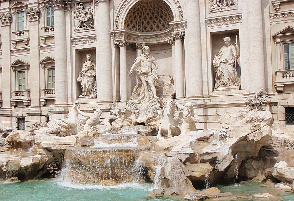 Trevi Fountain in Rome – Famous baroque-style fountain with mythological sculptures