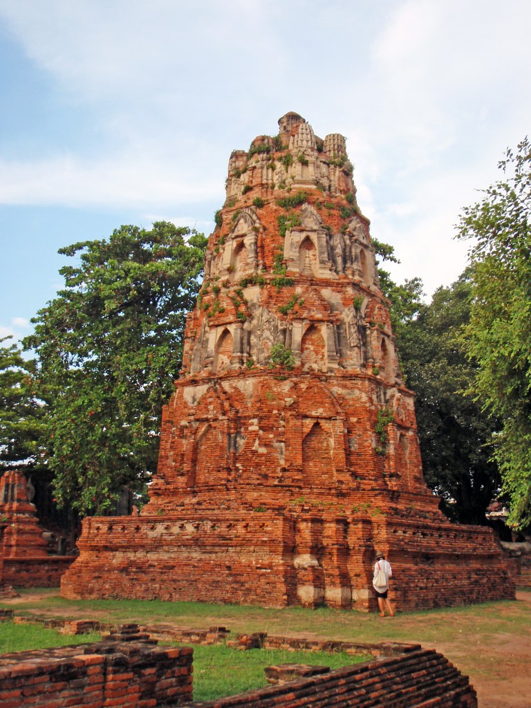 Ancient brick pagoda ruins in Ayutthaya, Thailand – UNESCO World Heritage Site
