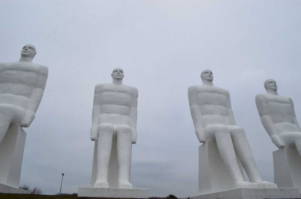 Men at Sea sculpture in Esbjerg, Denmark – Iconic white statues facing the North Sea