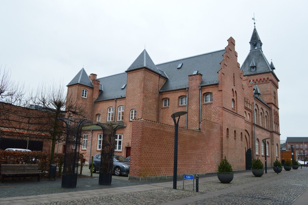 Historic red-brick church building in Esbjerg, Denmark – Esbjerg travel stock photo