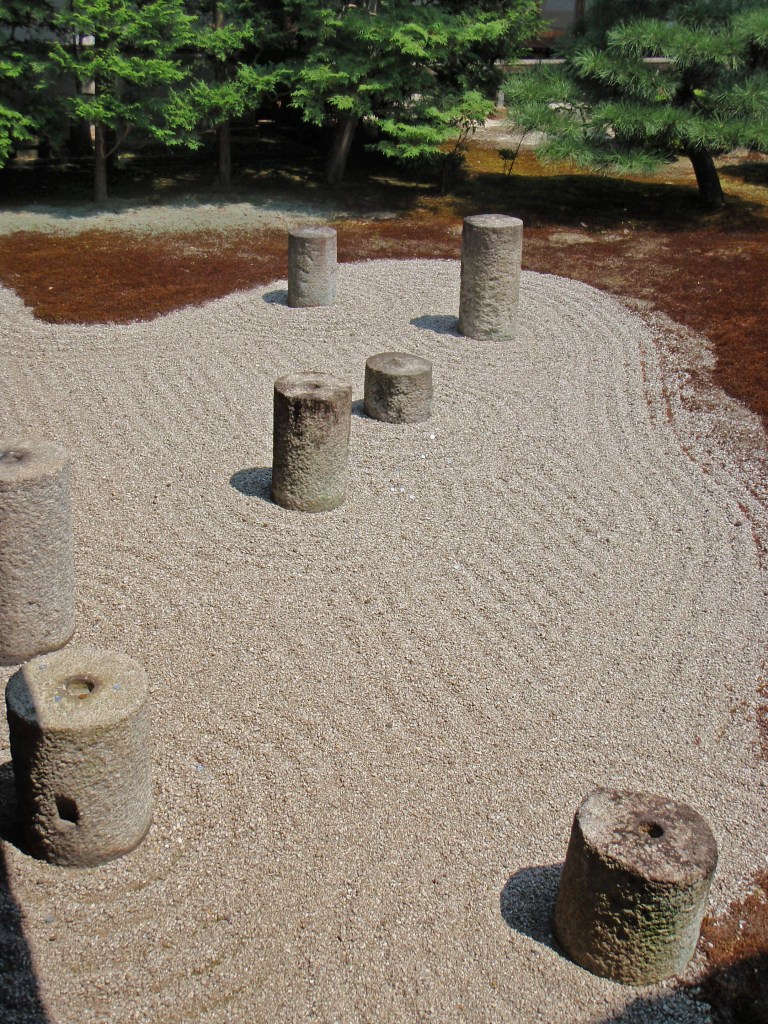Traditional Japanese Zen garden with raked gravel and stone arrangement – A peaceful retreat