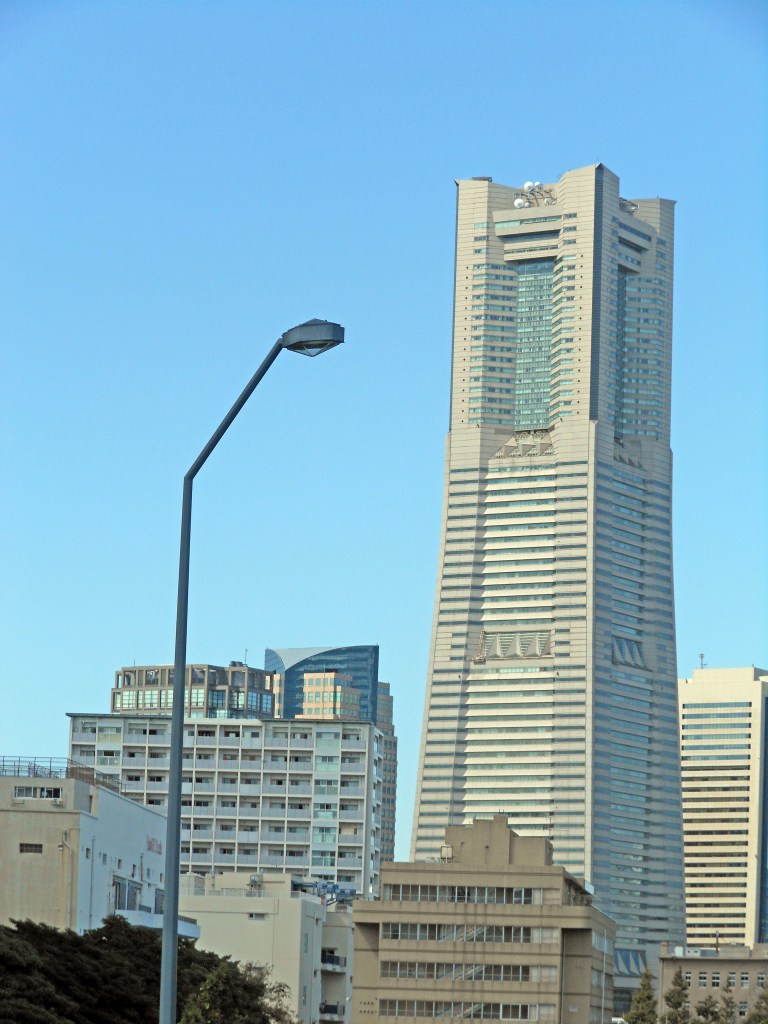 Yokohama Landmark Tower standing tall among city buildings under a clear sky – Kanagawa stock photos